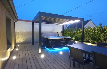 G&icirc;te n&deg;G1301 Joganville - Manche - Terrasse, Spa